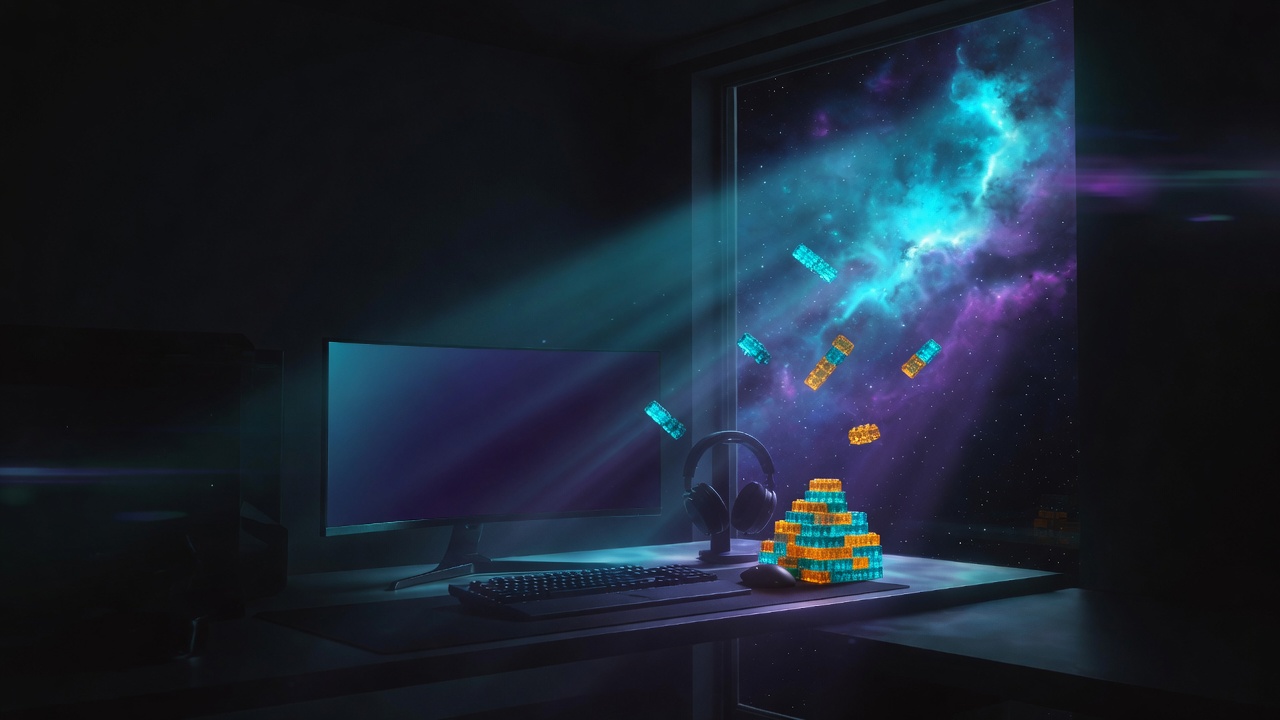 BRIX 3D — glowing 3D brick builder in your browser