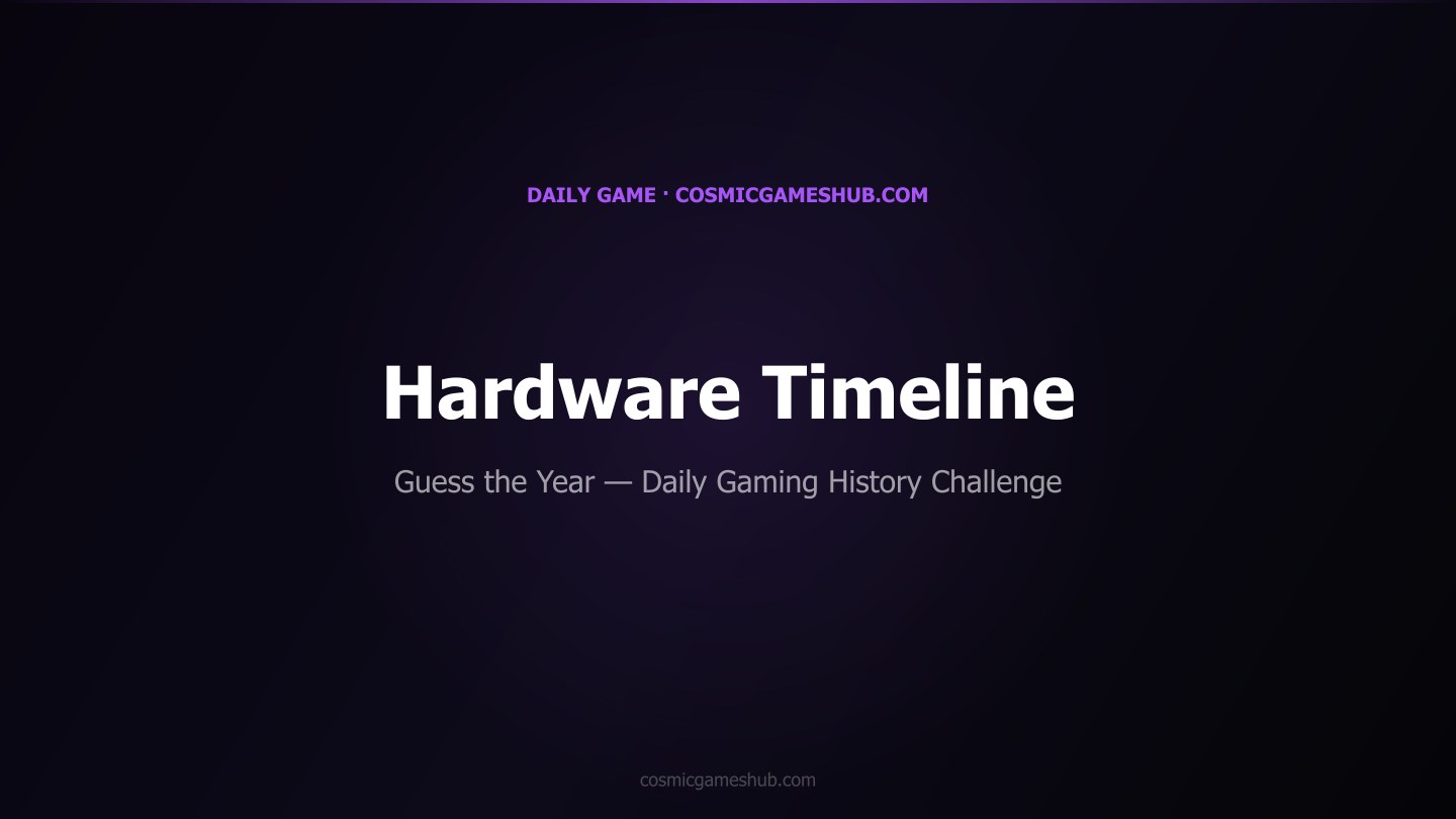 Hardware Timeline — guess the release year of iconic gaming gear