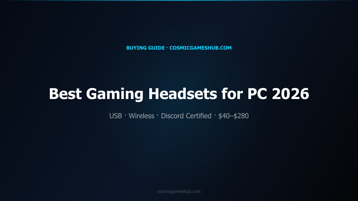 Best gaming headsets for PC 2026 — HyperX Cloud, SteelSeries Arctis, Sennheiser GSP