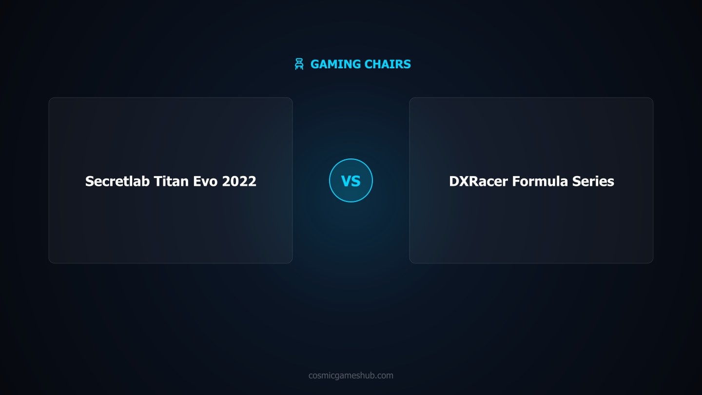 Secretlab Titan Evo 2022 vs DXRacer Formula Series gaming chair comparison