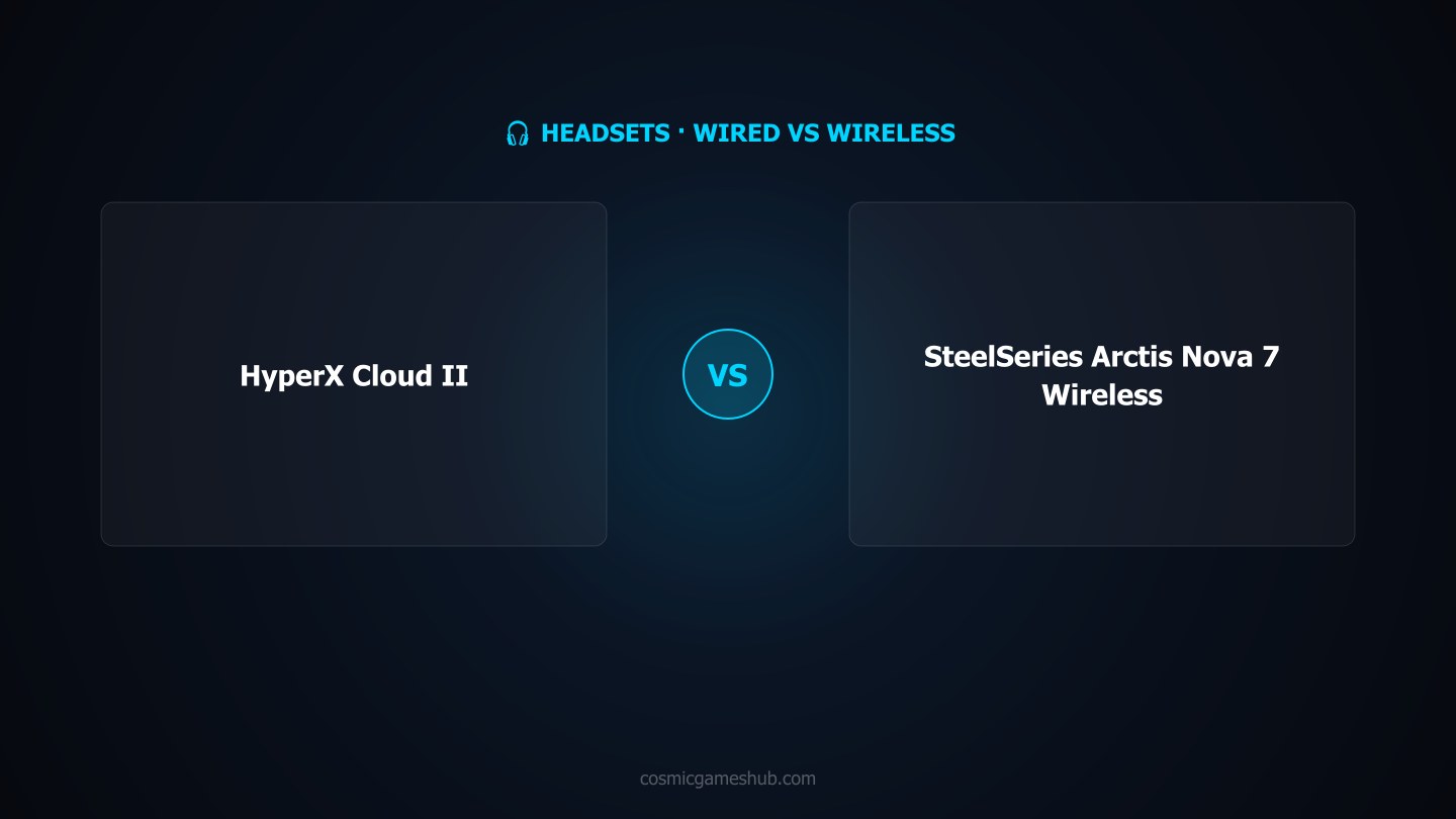HyperX Cloud II vs SteelSeries Arctis Nova 7 Wireless comparison