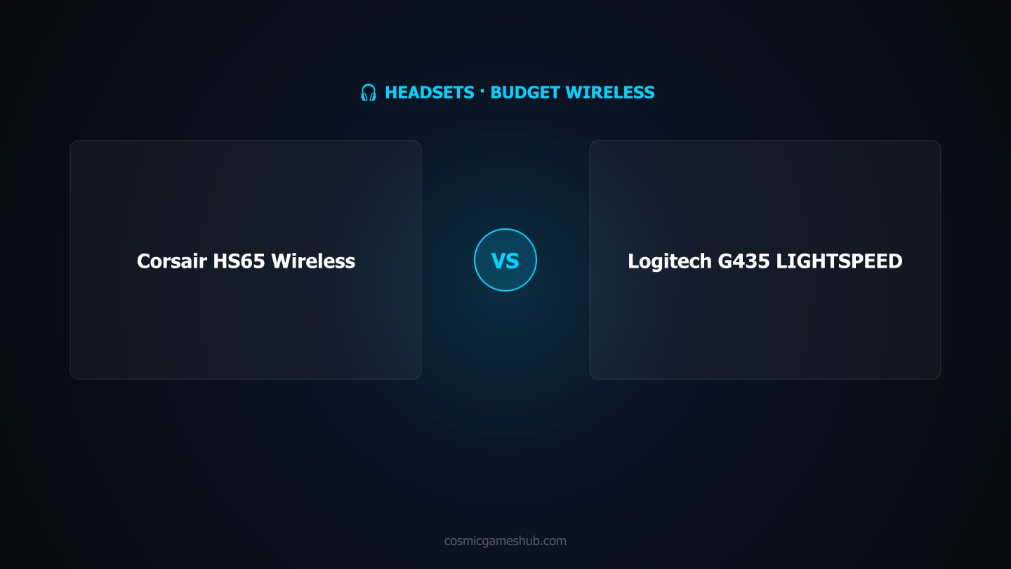 Corsair HS65 Wireless vs Logitech G435 LIGHTSPEED headset comparison
