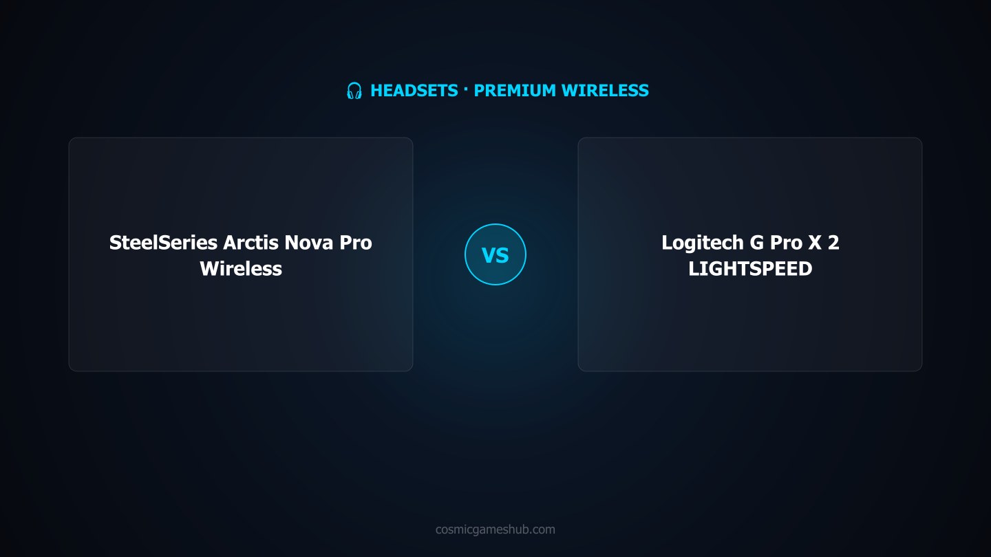 SteelSeries Arctis Nova Pro Wireless vs Logitech G Pro X 2 LIGHTSPEED headset comparison