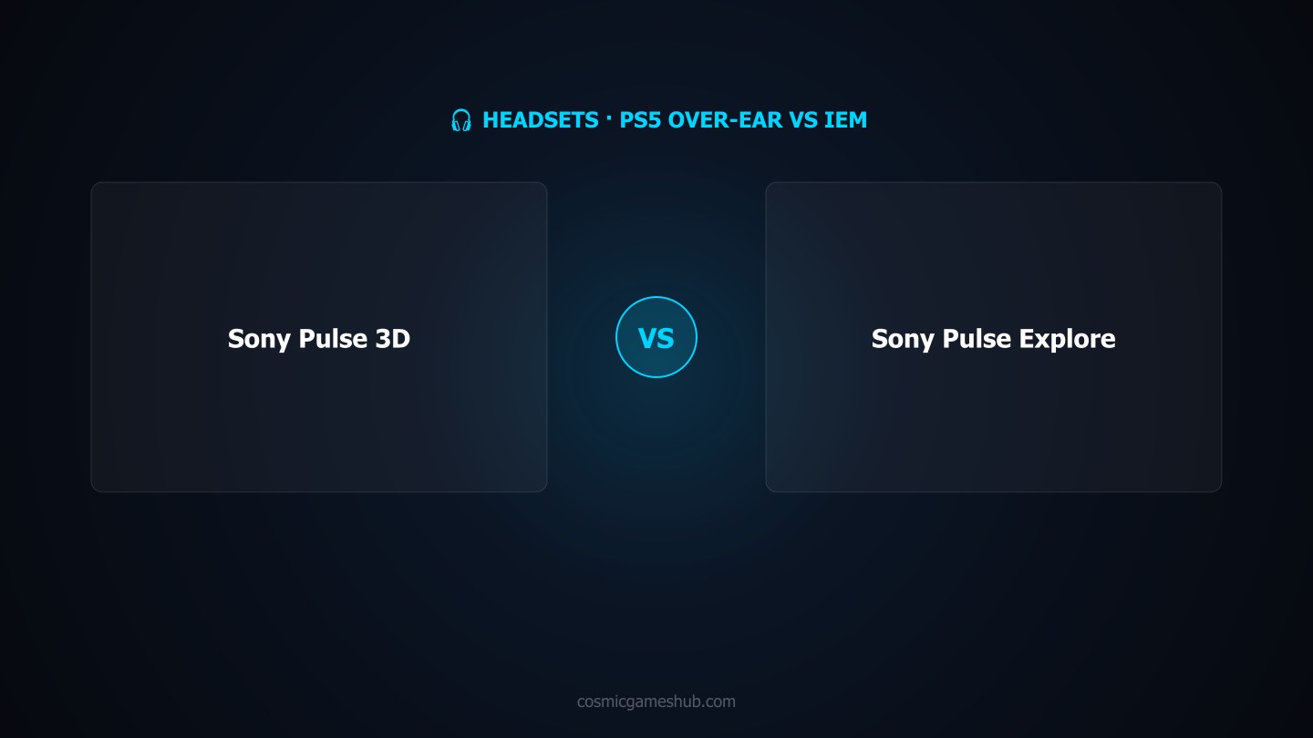 Sony Pulse 3D wireless headset vs Sony Pulse Explore IEM earbuds comparison