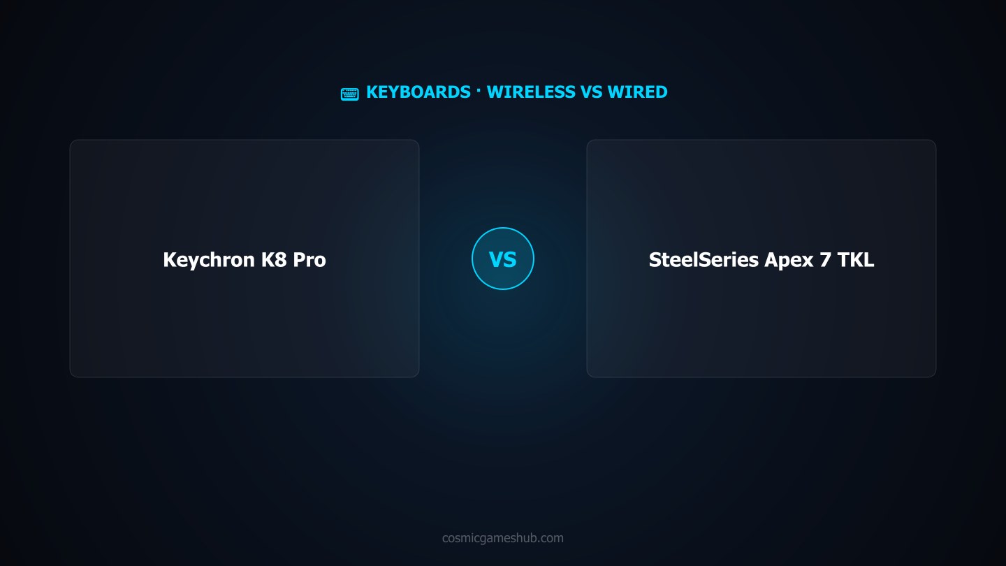 Keychron K8 Pro vs SteelSeries Apex 7 TKL comparison