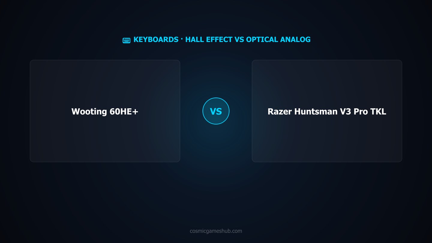 Wooting 60HE+ vs Razer Huntsman V3 Pro TKL comparison