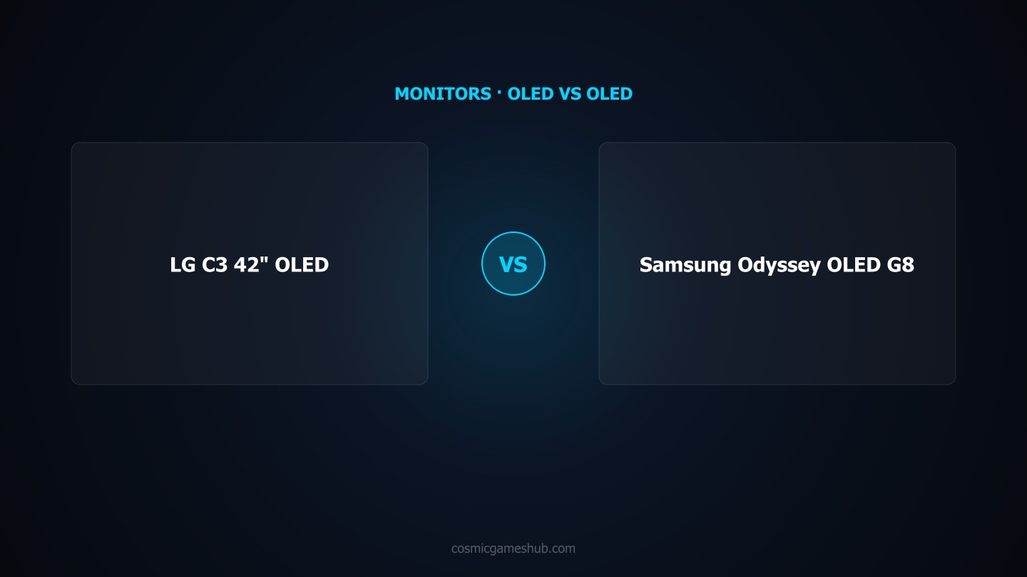 LG C3 42 inch OLED vs Samsung Odyssey OLED G8 34 inch comparison